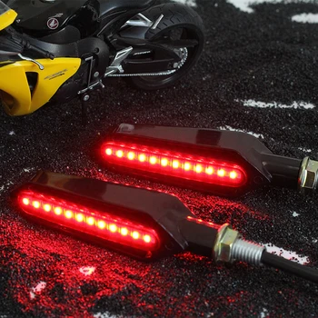 Motocykel smerovku zadné Svetlo LED Tečúcej Vody, Blikajúce Blinker Brzda/Beží Svetla DRL Flasher Chvost Lampy Honda