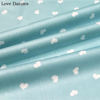 Bavlna twill handričkou modrá fialová zelená sivá ružová srdce tvar textílie pre DIY postieľky vankúše oblečenie patchwork handwork dekor