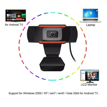 SeenDa Webcam 480p USB Kameru Otočná Video Nahrávanie Webová Kamera s Mikrofónom Pre PC Počítač
