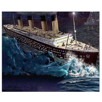 DIY Diamond Maľovanie Cross Stitch Plná Výšivka Námestie 5D/Kolo Vŕtať Mozaiky diamond obraz Drahokamu Wall Art Titanic