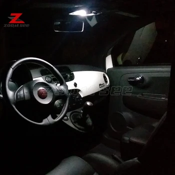 7pc x Super kvalita canbus bez Chýb Pre 2007-2017 Fiat 500 Auto LED lampa Interiéru Čítanie Dome batožinového priestoru Stropné svietidlo Auta