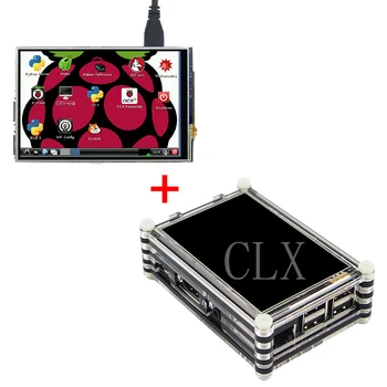 Raspberry Pi 3B/3B+(plus), Dotykový 3,5 palcový Dotykový LCD Displej Dispaly Modul + 9-vrstva Akryl Prípade Okne Súprava pre RPI 3B/3B+