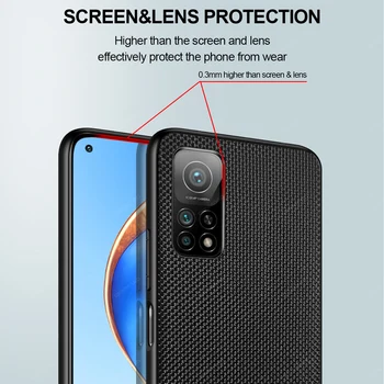 Pre Xiao Mi 10 TON Pro 10 T Lite Pocophone POCO M3 X3 NFC mi 10 Ultra Redmi K30 Ultra Prípade Pôvodného Nylon Textúry Kože Krytie