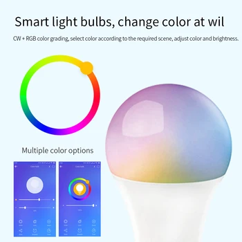 10Pcs 10W Hlasové Ovládanie Smart LED Žiarovka Žiarovka E27 RGB+SCS eWeLink APLIKÁCIU Diaľkové Ovládanie Smart Žiarovky Pracovať S Alexa Domovská stránka Google