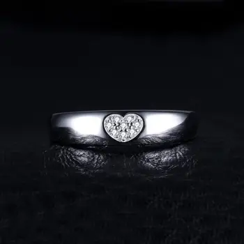 JPalace Srdce CZ Snubné Prstene 925 Sterling Silver Krúžky pre Ženy Výročie Svadby Pásma Striebro 925 Šperky Jemné Šperky