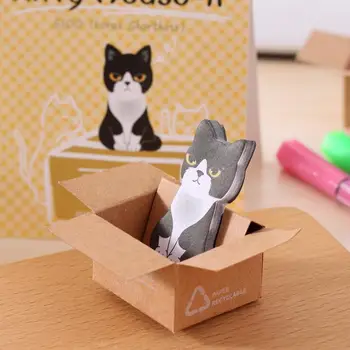 50pcs/Veľa kórejský Papiernictvo Cute Cat Memo Pad Sticky Note Papier na Scrapbooking Písanie office školy grafické efekty dodávky
