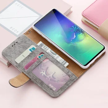 Luxusné Flip Wallet PU Kožené puzdro pre Samsung Galaxy S8 S9 S10 S20 Ultra Poznámka 10 Plus Lesk Kryt Telefónu Fundas Coque