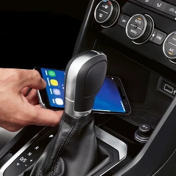 Auto QI bezdrôtovú nabíjačku 10w nabíjaciu podložku držiaka telefónu za VW T-roc Teramont Phideon 2016-2018 pre Jetta MK7 T-Cross 2019