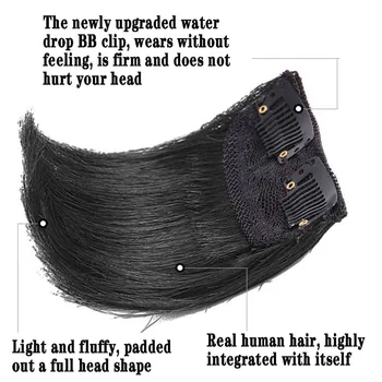 HOUYAN Rovné vlasy ľudské vlasy pad vlasy pokrývajú biele vlasy dlhé vlásenky čierna hnedá vlásenky dámy predlžovanie vlasov