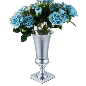 Veľké Kvetinové Vázy Domova Tvorivé Kovov Železa Ploche Viesť Vázy Na Kvety Domov Decoracion Hogar Vázy Svadobný Stôl