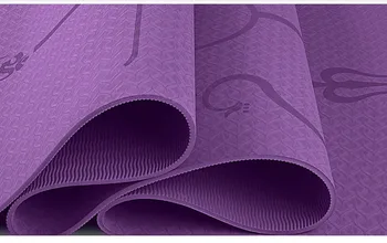 1830*610*6mm TPE Yoga Mat s Pozícia Riadku Non Slip Koberec Mat Pre Začiatočníkov Životného prostredia Fitness, Gymnastika Rohože