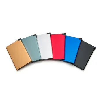 BISI GORO Black Metal Box Peňaženky Jedno Pole Vysoko Kvalitného Hliníka Kreditnej Karty Držiteľ 2020 Nové Slim RFID Chránič Karty Prípadoch