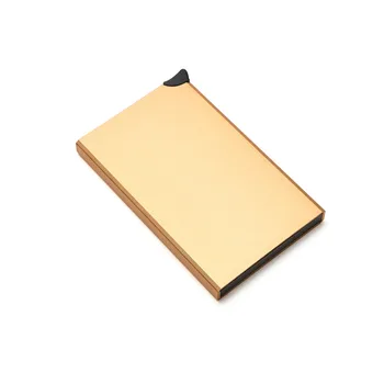 BISI GORO Black Metal Box Peňaženky Jedno Pole Vysoko Kvalitného Hliníka Kreditnej Karty Držiteľ 2020 Nové Slim RFID Chránič Karty Prípadoch