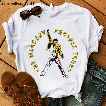 Freddie Mercury t shirt žien chcem oslobodiť tlač móde kráľovná tričko ženy krátky rukáv o-krku topy kráľovná tričko oblečenie