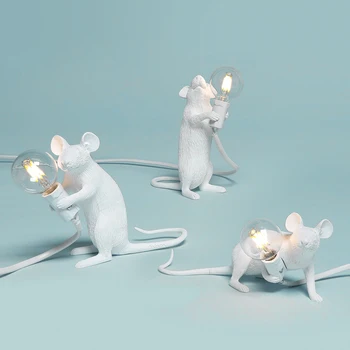 Talianska Dizajnérka Myši Živice Stolové Lampy Miestnosti, Dekoratívne Stolové Svietidlo pre Spálne Nočná Lampa Stolná Lampa Domov Deco Svietidlá