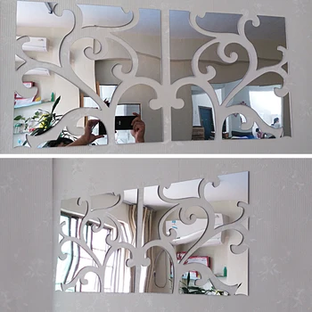 Nové 3d zrkadlo samolepky na stenu akryl nálepky adesivo de parede domova moderné veľké dekorácie motýľ doprava zadarmo