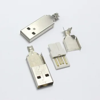10set Zadajte Male USB 2.0 / 3.0 Extender Kábel Adaptéra na Synchronizáciu Údajov Converter 4 v 1 Čierna DIY Opravy Konektor Zadarmo-Zváranie