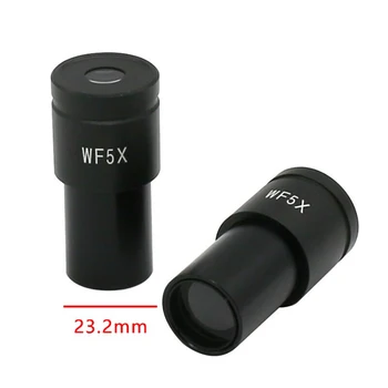 2ks/Set Biologický Mikroskop Okuláre WF5X Príslušenstvo Široké Pole širokouhlý Objektív 23.2 mm Priemer