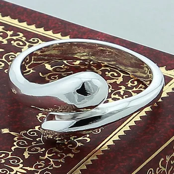 925 Silver Jednoduché Kvapka Vody Otvoriť Krúžok Pre Ženy, Svadobné Móda Striebro 925 Šperky