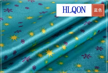 HLQON hviezdy tlač satin textílie mäkké pohodlné handričkou tkaniva pre ženy plážové šaty, šátek, šaty, patchwork tkaniva 150 cm šírka