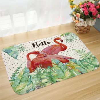 Flamingo Vytlačené Anti-slip rohožky Vysávanie kuchyňa bedroon vaňa podlahové rohože Domov Vstupná modlitba mat 40*60 cm 0013