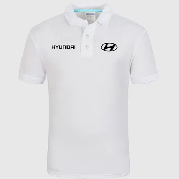 Letné Tričko Hyundai logo Značky pánskej Módy Bavlna Krátky Rukáv Polo Shirts Pevné Jersey Topy Tees