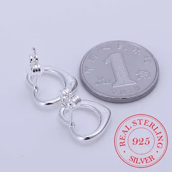 925 sterling silver Náušnice,Svadobné Party Šperky, Doplnky,Módne Striebro kórejský Roztomilý Láska Srdce Stud Náušnice pre Ženy 2020