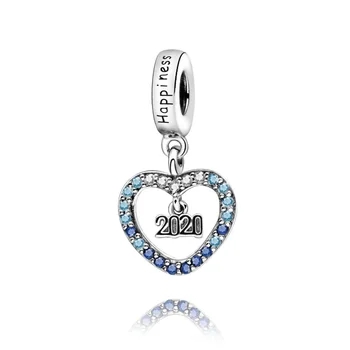 2019 zimné Nové 925 Sterling Silver Korálky 2020 Nový Rok Kúzlo Charm fit Pôvodné pandora Náramky Ženy DIY Šperky