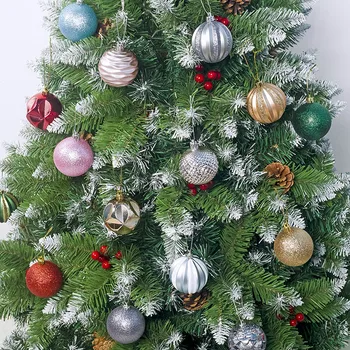 Horúci Vianočný Strom Gule Prívesky, Ozdoby Vianočné Nerozbitné Lesk Loptu Dekorácie na Vianoce Dovolenku Strany DO2