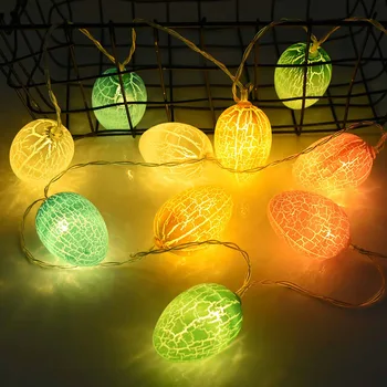 1,5 M Veľkonočné Králik Plastové Vajíčko Led Svetlo String DIY veselú veľkú noc Festival Home Party Dekor Vonkajšie Lampy Garland Veľkonočné Ozdoby