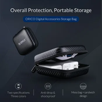 ORICO Slúchadlá Držiteľ Prípade Pevného Slúchadlá Taška pre Slúchadlá Prípade SD TF Karty, USB Kábel, Bezdrôtové Bluetooth Slúchadlá Príslušenstvo