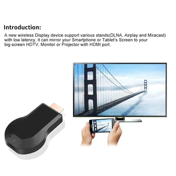 Anycast M2/M4/M9 Plus Wireless WiFi Dongle Prijímač TV stick Android kompatibilný s HDMI 1080P server DLNA, Airplay Miracast na YouTube