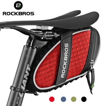 ROCKBROS Rainproof Sedlo taška na Bicykli Zadné Sedlovka Vak, Reflexné Požičovňa Bicyklov Taška Shockproof Cyklistické tašky MTB Bike Príslušenstvo