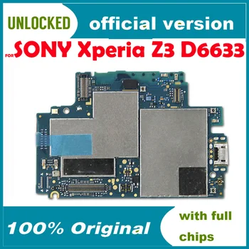 Originálne odomknutý pre Sony Xperia Z3 D6633 Doska,Kompletný Logic Dosky,pre Sony Z3 D6633 Doske,Dobré Pracovné