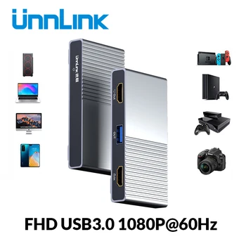 Unnlink USB3.0 Hra UVC Zachytiť Kartu Video Snímania 1080@60Hz Záznam Live Streaming pre Fotoaparát, Kamera, PC, PS3, PS4 TV xbox prepínač