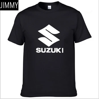 Pánske Krátke Rukáv SUZUKI Auto Logo T-shirt Lete bežné mužské jednofarebné Bavlnené tričká Módne Hip Hop Harajuku Mužov Oblečenie