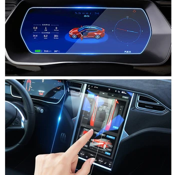 Auto Screen Protector UV Ochrany Prístrojový Panel Obrazovky Film Pre Tesla Model X-Y Navigácie Screen Protector Sklo Film