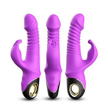 Teleskopická vibrátor g-spot tlačením dildo vibrátor Ženská masturbácia Pre pošvy tovaru dospelosti sextoyse Králik Na klitoris