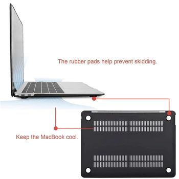 Crystal\Matný Ochranný Kryt Case pre Macbook Air Pro Retina 11 12 13 Laptop Taška pre mac book 13,3 palca s Dotyk Bar Shell