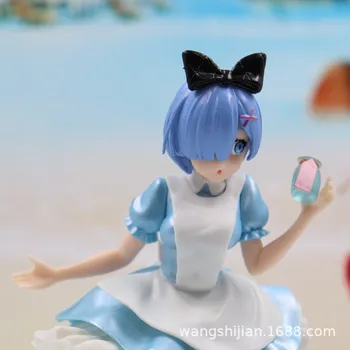 Anime Re: Život v inom Svete Od Nuly Ram Rem Cosplay Alice v ríši Divov Ver. PVC 21 CM Obrázok Toy Model Zberateľskú