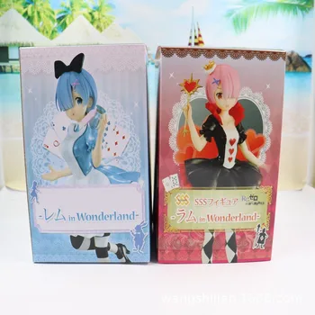 Anime Re: Život v inom Svete Od Nuly Ram Rem Cosplay Alice v ríši Divov Ver. PVC 21 CM Obrázok Toy Model Zberateľskú