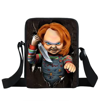 Hrozná nočná mora Mini Messenger Taška Chucky Jason Freddy Taška cez Rameno Ženy Kabelka Teenage Crossbody Tašky pre Cestovné Bookbag