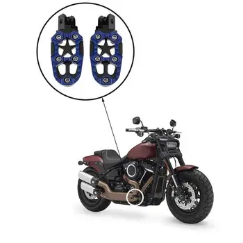 2ks 8mm Pedale Kovový Univerzálny Motocykel Nohy Oddychu Pieds Moto Modrá Nôh Pružiny pre Otvor Moto Reposapies Príslušenstvo