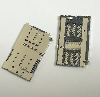 10pcs/veľa, Originál nové, pre Samsung S7 G930A G930F G9300 & S7 OKRAJI G9350 G935F čítačkou SIM kariet konektor zásuvka slot modul