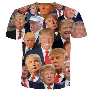 USA Trump Výrazy 3D Full Vytlačené t shirt Lete Mužov Vtipné tričko Tee Tričko camiseta hombre mužov oblečenie 2020 Homme T-shirt