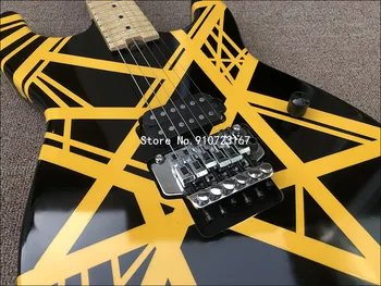 2020High kvality elektrická gitara s Floyd-rose,Žltá uhlopriečka elektrická gitara,Len most vyzdvihnutie doprava Zadarmo!