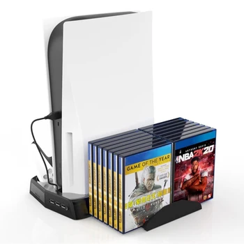 Pre PS5 Konzoly Radič Zvislý Stojan s Chladiaci Ventilátor Dual Radič Gamepad Nabíjačku Digital Edition