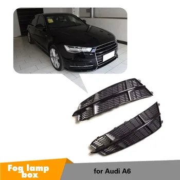 Predné Hmlové svietidlo gril pre Audi A6 Sline 2018 ABS Hmlové svetlo Mriežka Čierny Plný hmly lampa box