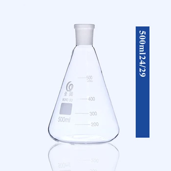 Štandardné Kaliber Sklo Kužeľovej Banky Zem sklo spoločné Laboratórium Trojuholník fľaša Meranie pohár Laboratórne vybavenie