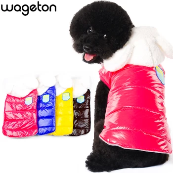Nové Oblečenie WAGETON Móda, Psie Oblečenie Veľkoobchod A Maloobchod Šteňa Mačka Teplý Kabát Kostýmy -4 Farby Zimné Oblečenie Pre domáce Zvieratá